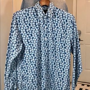 men’s JCrew daisy print button down, Slim-fit Sz-M